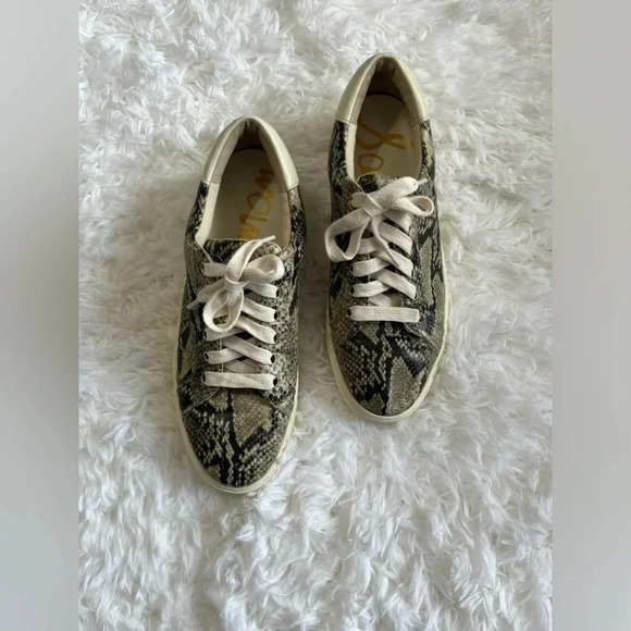 Sam Edelman | Ethyl | Snake Print Sneakers - Picture 4 of 7